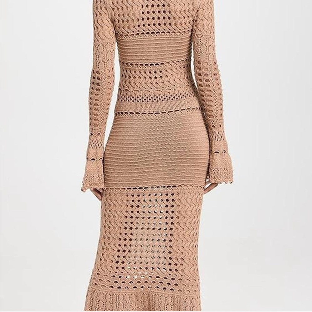 Elegant Rose gold Crochet Dress